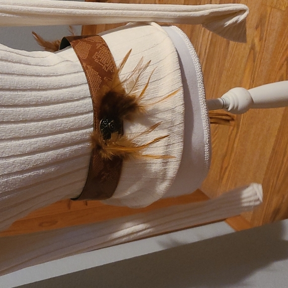 Snakeskin belt, tan,  OS - Picture 3 of 7